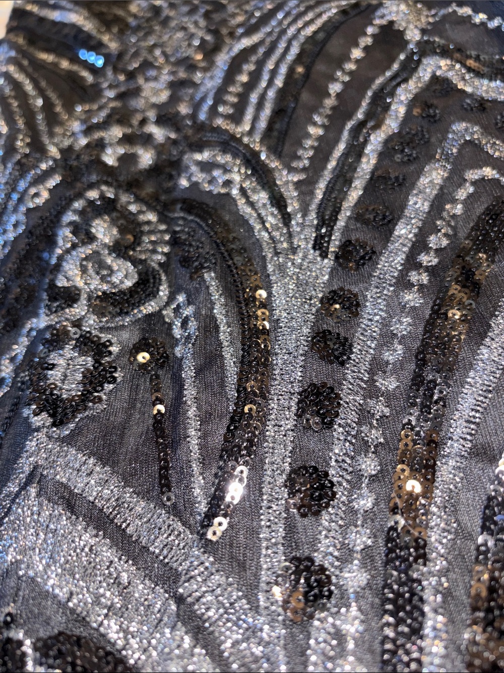 JJs House Black Beaded V-Neck Midi Dress - Picture 4 of 8